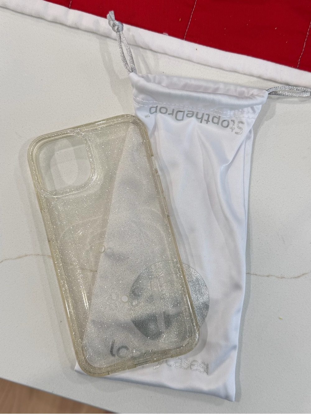 iPhone 13/14 Clear Glitter iPhone Loopy Case